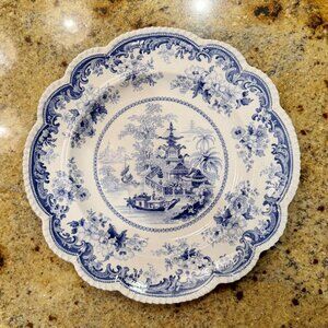 Antique Rogers Blue & White Transferware Plate – Staffordshire, c. 1835